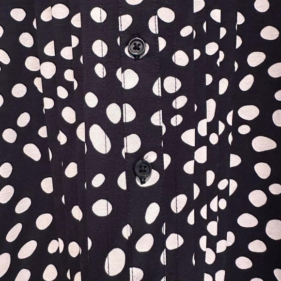 Who What Wear Black White Polka Dot Dress Ruffle Size Medium - Picture 4 of 8